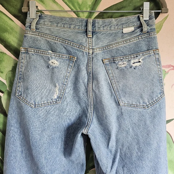 Boyish High Rise The Toby Relaxed Taper Lyocell Distressed Jeans Size 26 , 14" - Picture 14 of 16